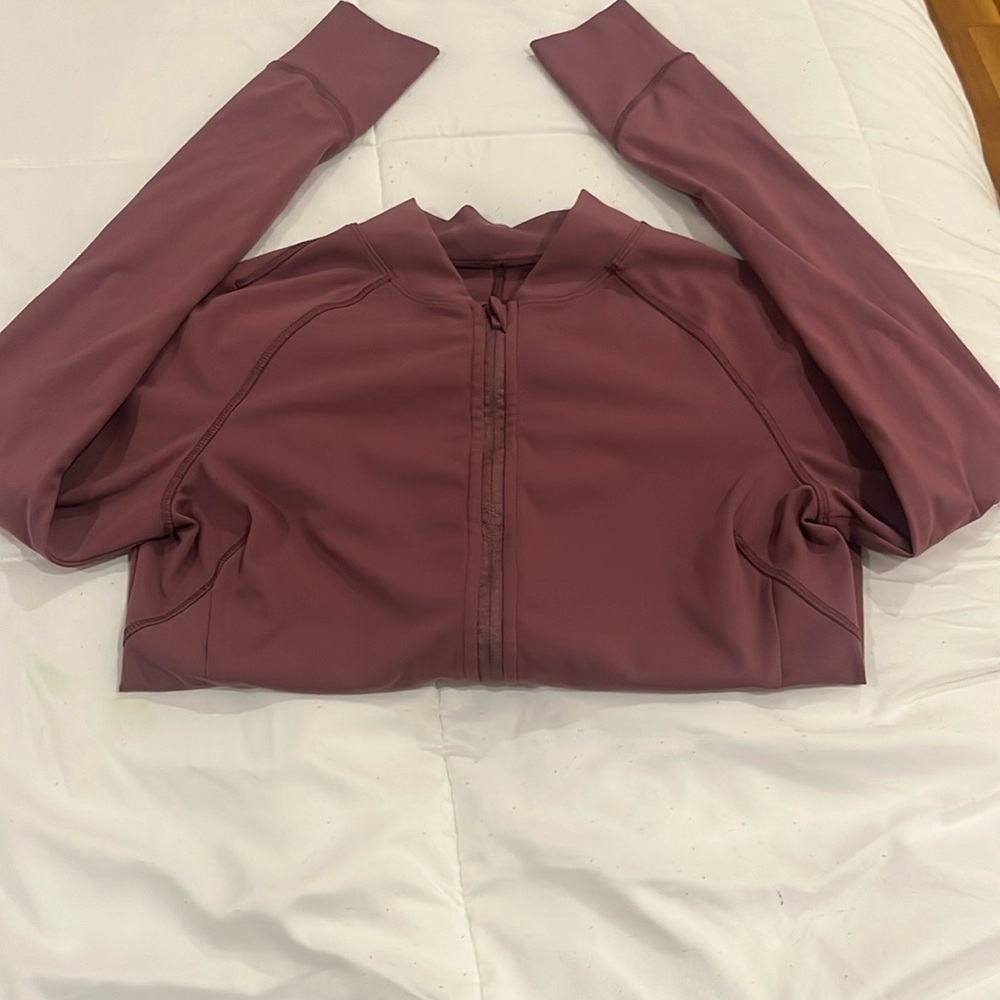 Stylish Mauve Zip-Up Jacket